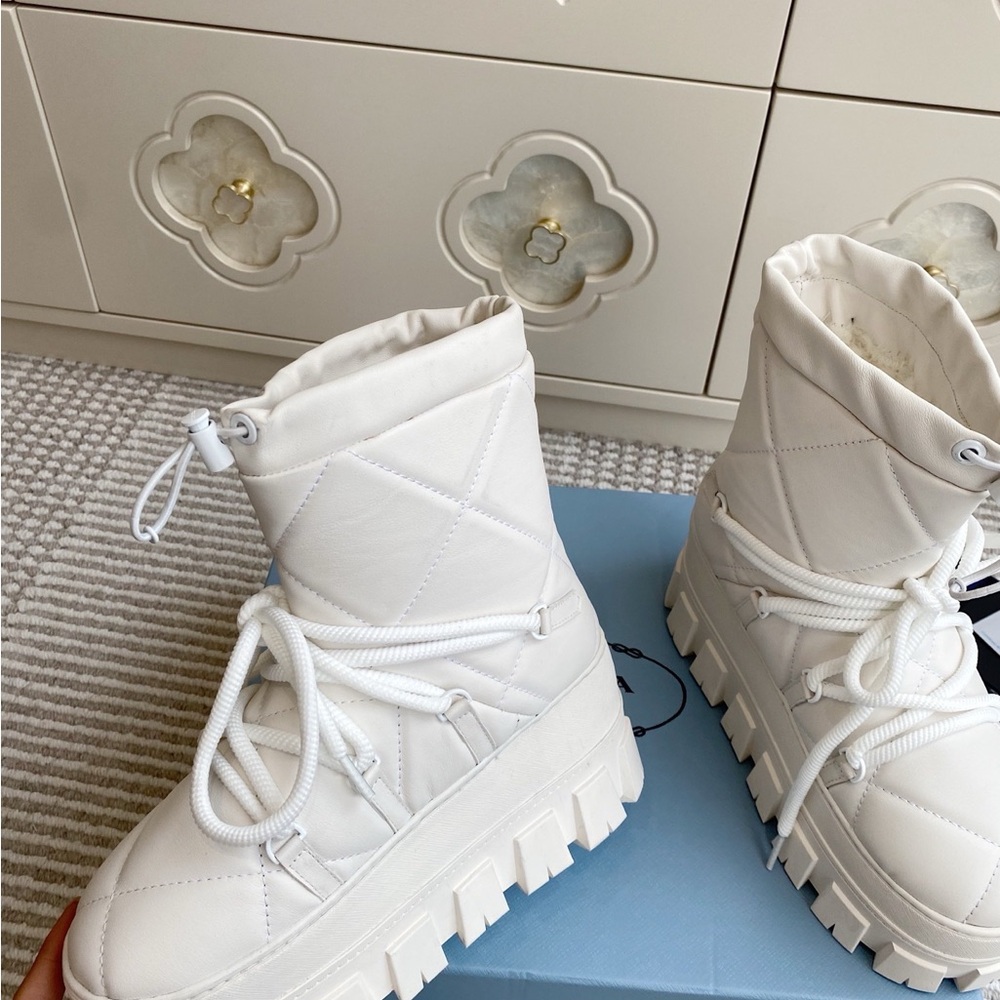 Prada White Winter & Rain Boots - Picture 6 of 9